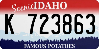 ID license plate K723863