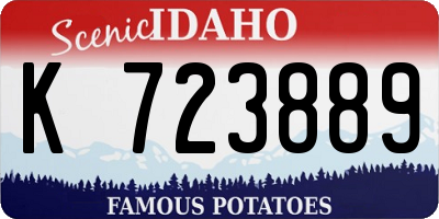 ID license plate K723889