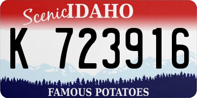 ID license plate K723916