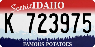 ID license plate K723975