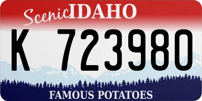 ID license plate K723980