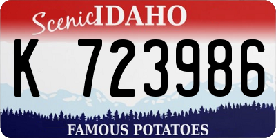 ID license plate K723986
