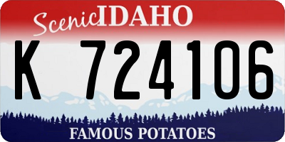 ID license plate K724106