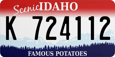 ID license plate K724112