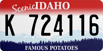 ID license plate K724116