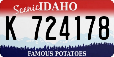 ID license plate K724178