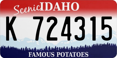 ID license plate K724315