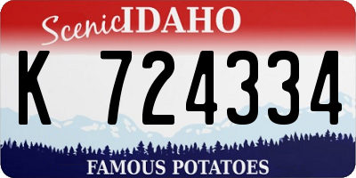 ID license plate K724334