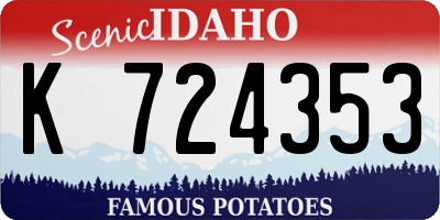 ID license plate K724353