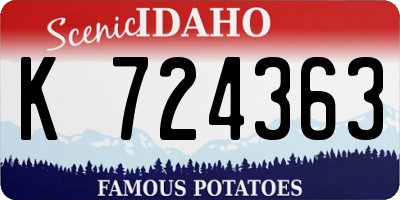 ID license plate K724363