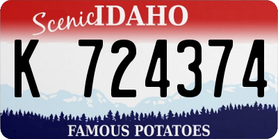 ID license plate K724374