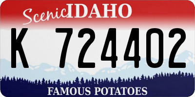 ID license plate K724402