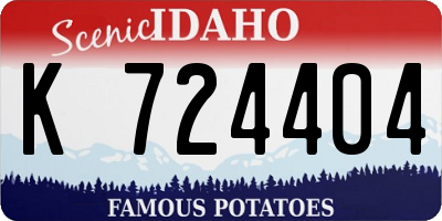 ID license plate K724404