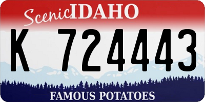 ID license plate K724443