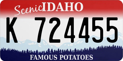 ID license plate K724455