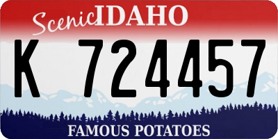 ID license plate K724457