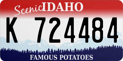 ID license plate K724484