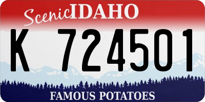 ID license plate K724501