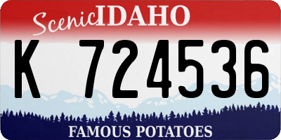 ID license plate K724536