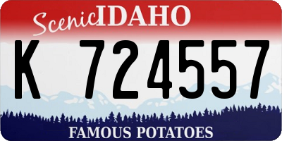 ID license plate K724557
