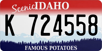 ID license plate K724558