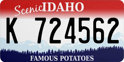 ID license plate K724562