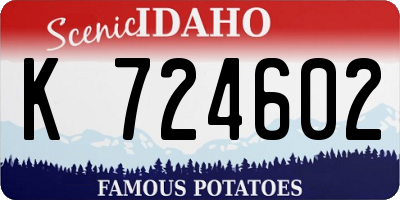 ID license plate K724602