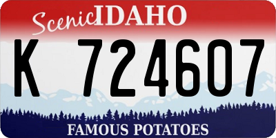 ID license plate K724607