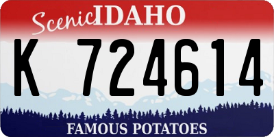 ID license plate K724614