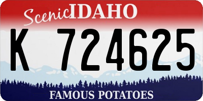 ID license plate K724625