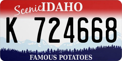 ID license plate K724668
