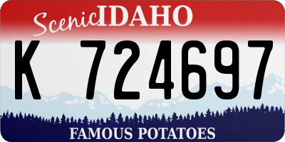 ID license plate K724697