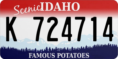 ID license plate K724714