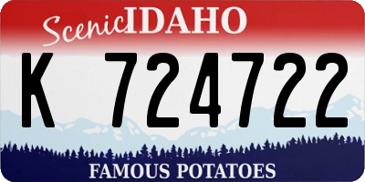 ID license plate K724722