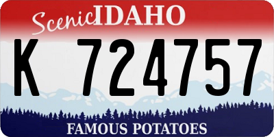ID license plate K724757