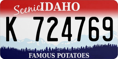 ID license plate K724769