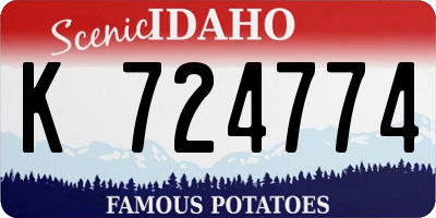 ID license plate K724774