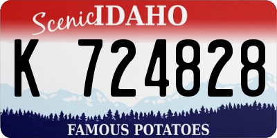 ID license plate K724828