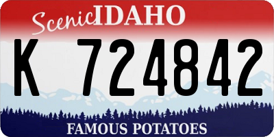 ID license plate K724842