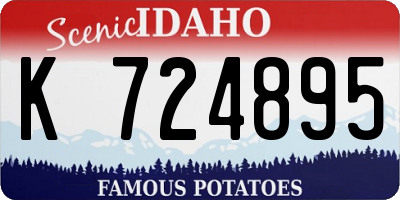 ID license plate K724895
