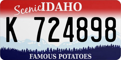 ID license plate K724898