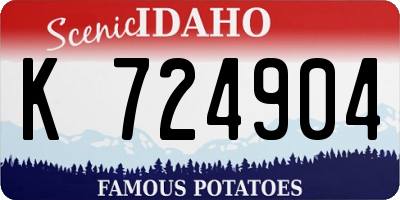 ID license plate K724904