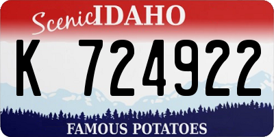 ID license plate K724922