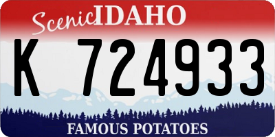 ID license plate K724933
