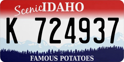 ID license plate K724937