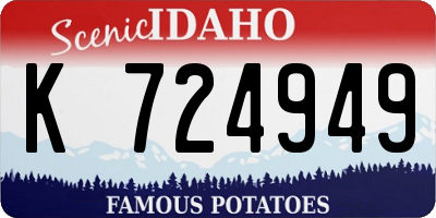 ID license plate K724949