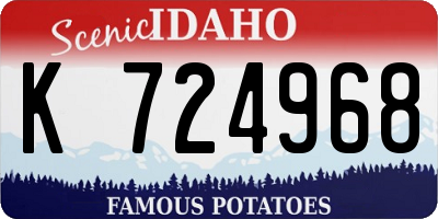 ID license plate K724968