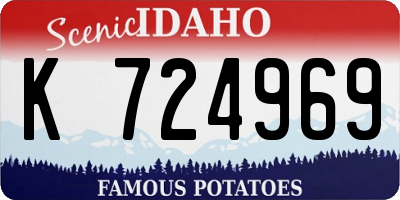 ID license plate K724969