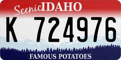 ID license plate K724976