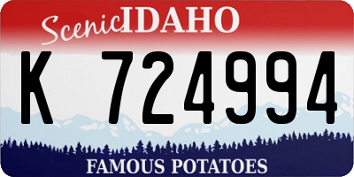 ID license plate K724994